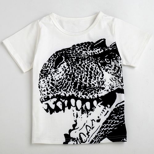 Customer photo review of Toddler Boys Summer Cartoon Dinosaur Print Casual Comfortable Short Sleeve T-Shirt Wholesale Children's Clothing Market
