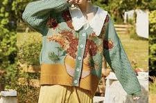 Customer photo review of Van Gogh Vintage Cardigan Knit Sweater