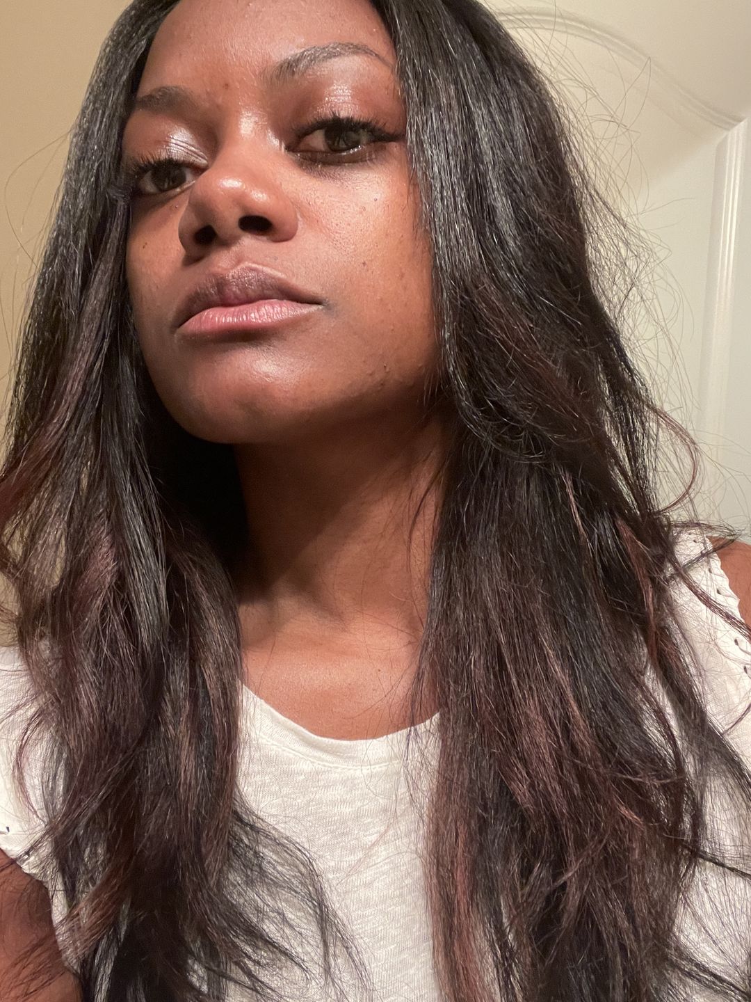 Customer photo review of KELSEY (Light/Medium Yaki Coarse)- Thin-Part Wig