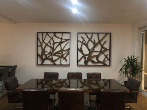 Customer photo review of MAZE Raumteiler Teakholz 140cm x 140cm