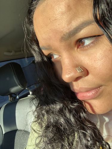 Customer photo review of 111 intuition Angel number Nose Stud