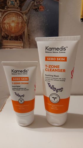 Customer photo review of ערכה טיפולית לעור פנים אדמומי | SEBO T-ZONE KIT