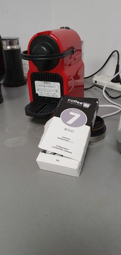 Customer photo review of Regular Starter Pack - 50 Capsules + Free Iced Coffee $29.25 - 48c per capsule