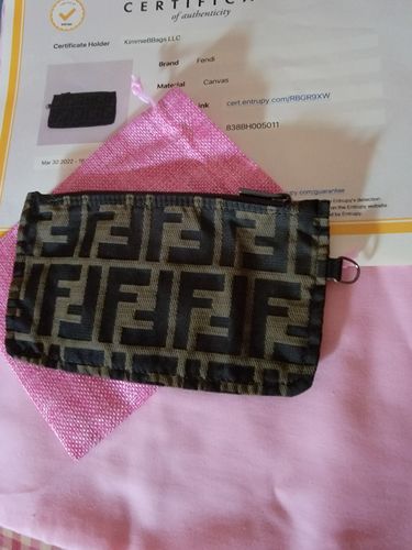 Customer photo review of PRELOVED Fendi Zucca Nylon Mini Pouch RBGR9XW 033122