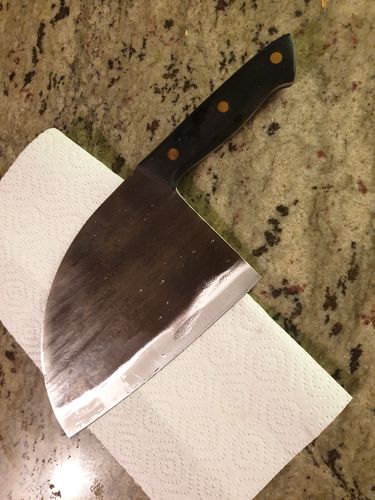 Customer photo review of Handgeschmiedetes Kochmesser - Serbian Style Black