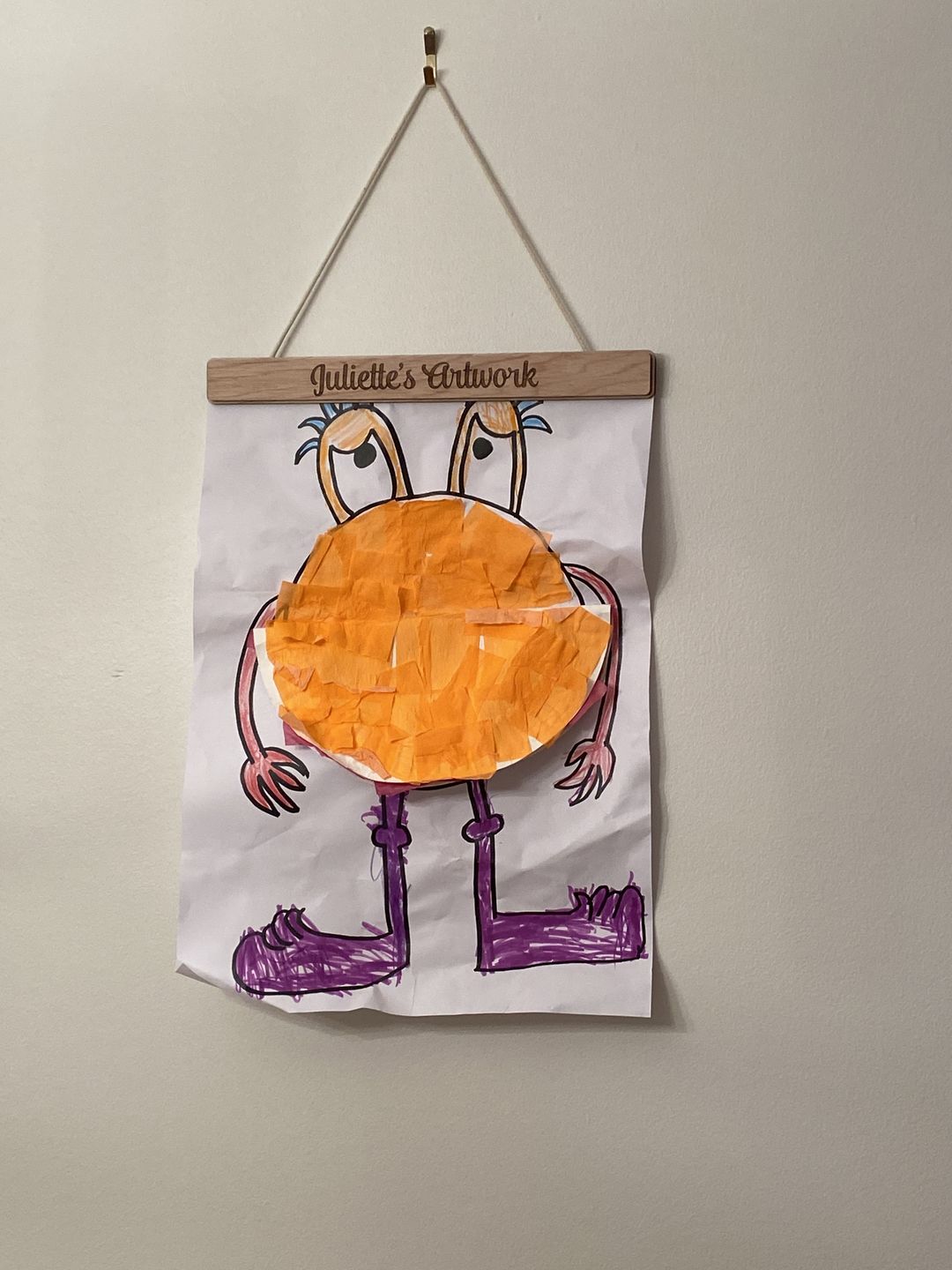 Customer photo review of Personalised Magnetic Artwork Hanger