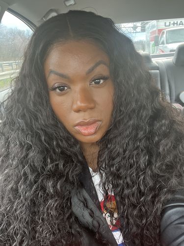 Customer photo review of [Free Frontal] 9A Peruvian Loose Deep Wave Bundle Hair