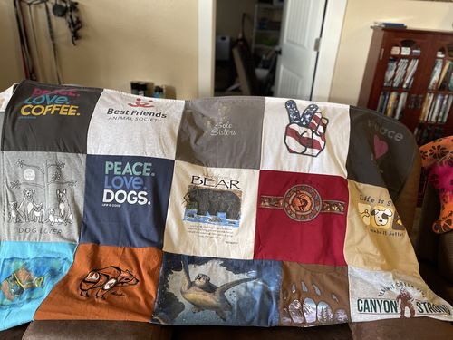 Customer photo review of Classic T-Shirt Blanket