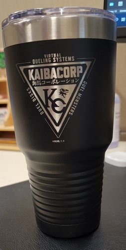 Customer photo review of Kaiba Corp Dueling System - Laser Etched Drinkware