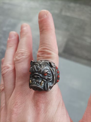 Customer photo review of Bulldog Silver Ring