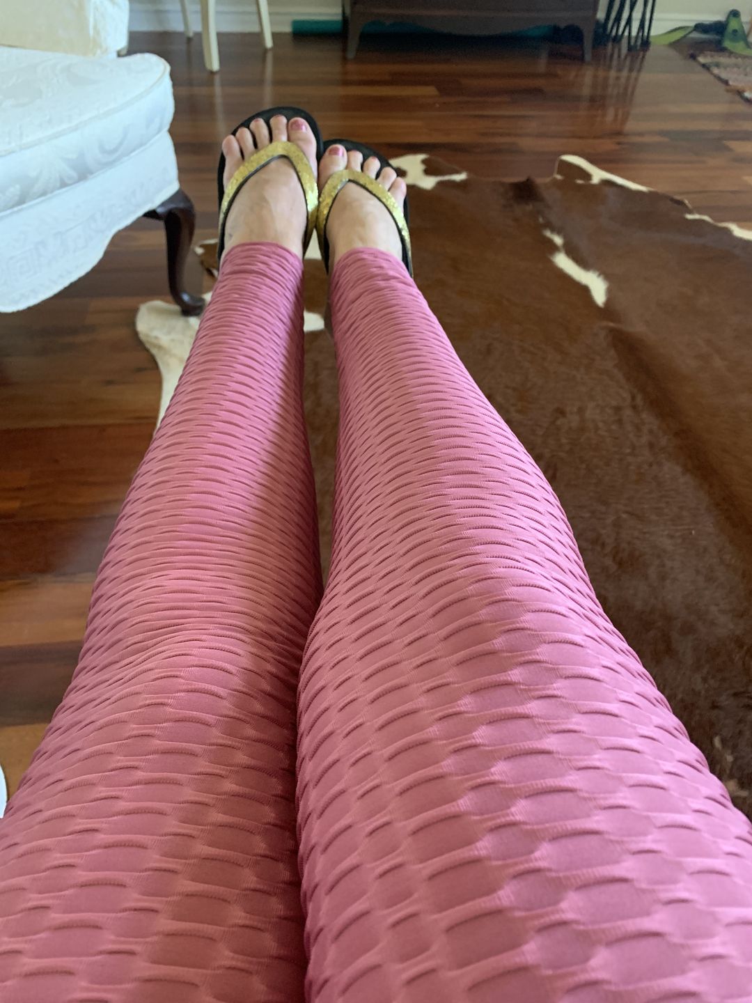 Customer photo review of Anti-Cellulite High Waisted Textured Leggings