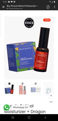 Customer photo review of Miracle Retinol Moisturizer + Dragon Blood Serum (Bundle)