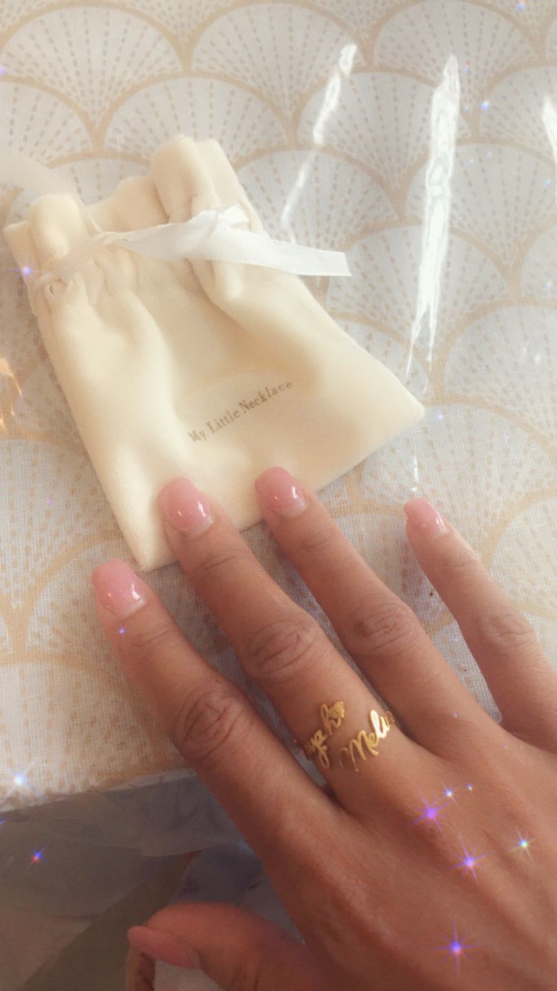 Customer photo review of [NOUVEAU] Bague Deux Prénoms Personnalisable