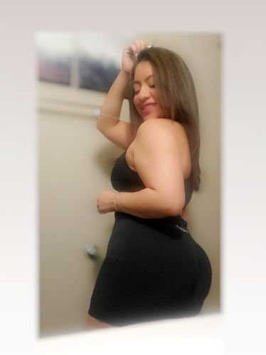 Customer photo review of Black Racer Back Bra and Short Set