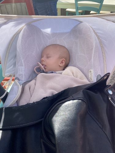 Customer photo review of Guardachupete + Chupete + Chupetero Vintage Rosa Pálido Nenina & Co