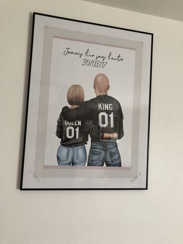 Customer photo review of Filles assises - Poster personnalisé