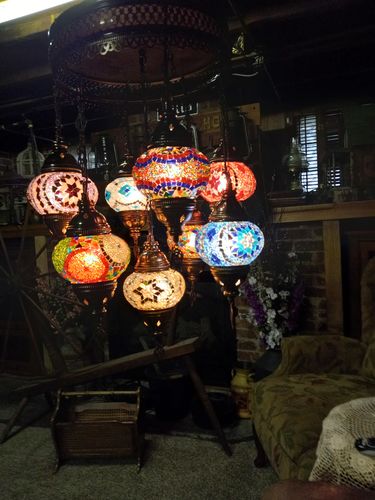 Customer photo review of *HANDMADE* MOSAIC CHANDELIER