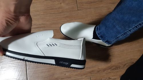 Customer photo review of Patent Leather Breathable Casual Shoes
