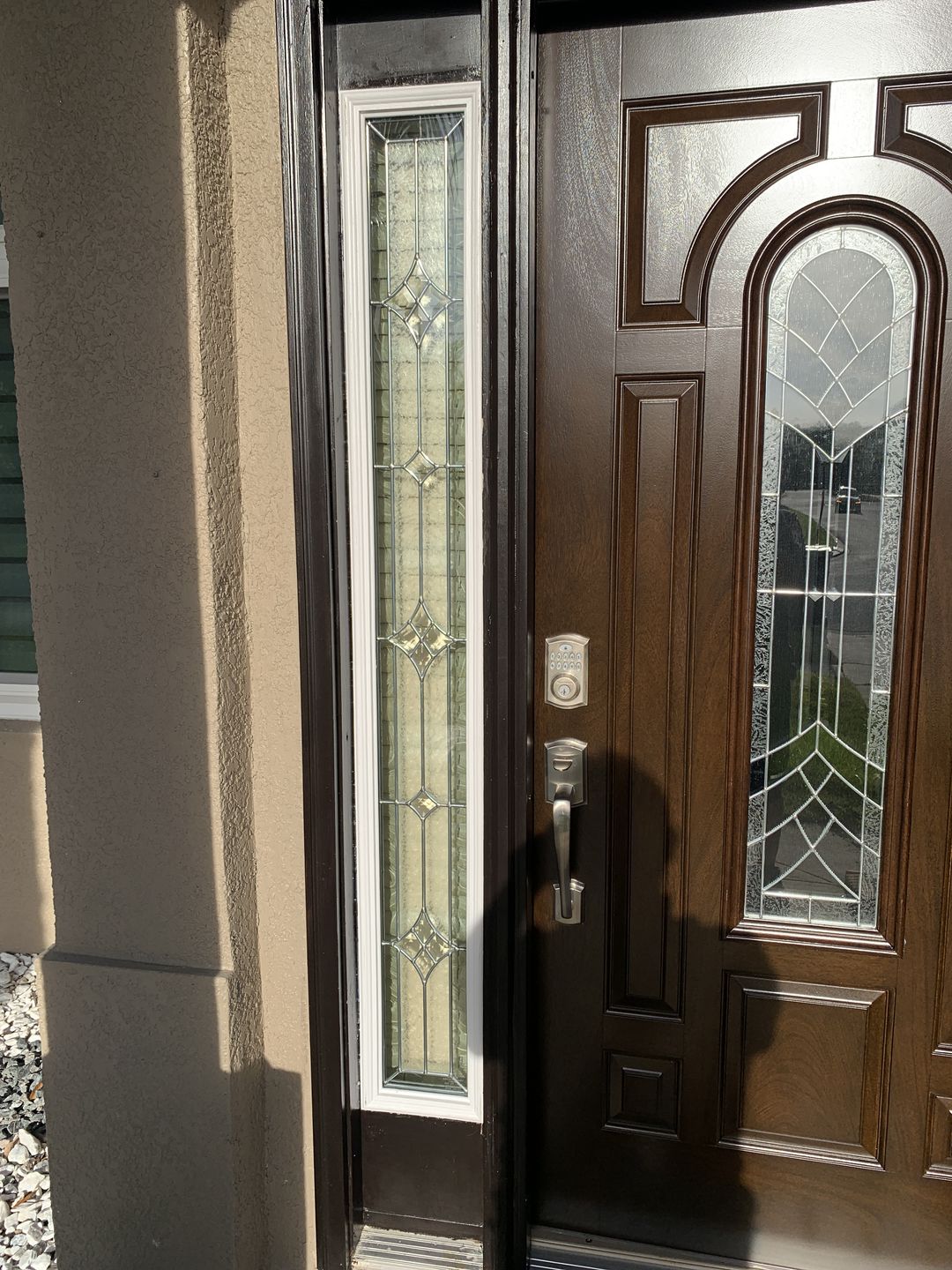 Customer photo review of Wexford Glass and Frame Kit (Full Sidelite 7" x 64" Glass Size)