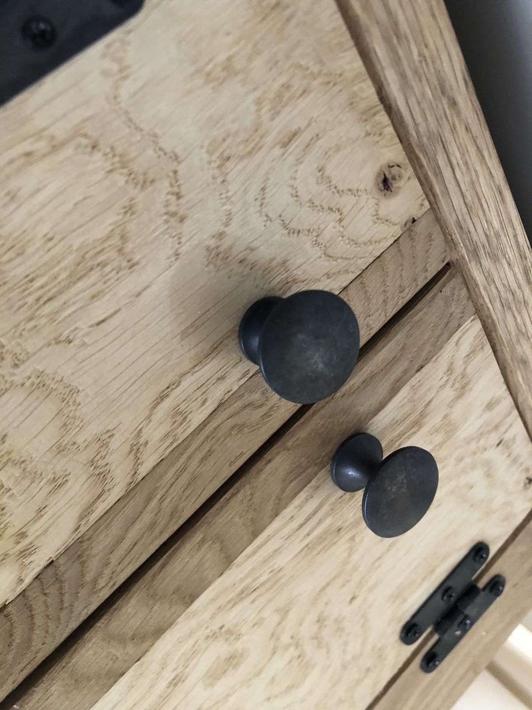 Customer photo review of Classic Cast Iron Cupboard Knob | Old Black