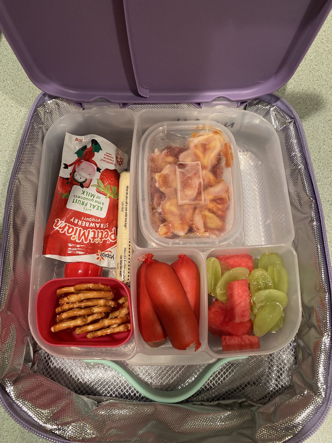 Customer photo review of b.box Bento Lunchbox  – Lilac Pop