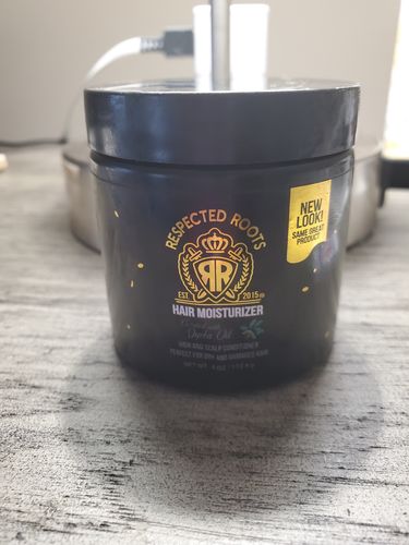 Customer photo review of Respected Roots Hair Moisturizer