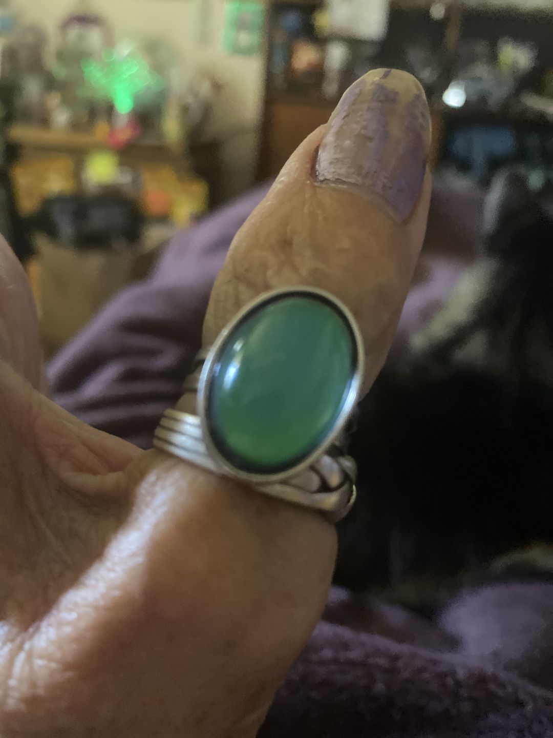 Customer photo review of Oval Mood Ring
