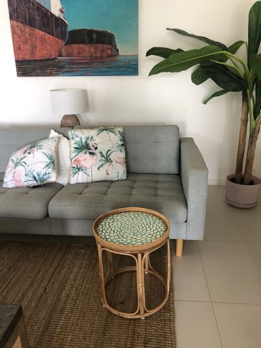 Customer photo review of Bloom Rattan Table