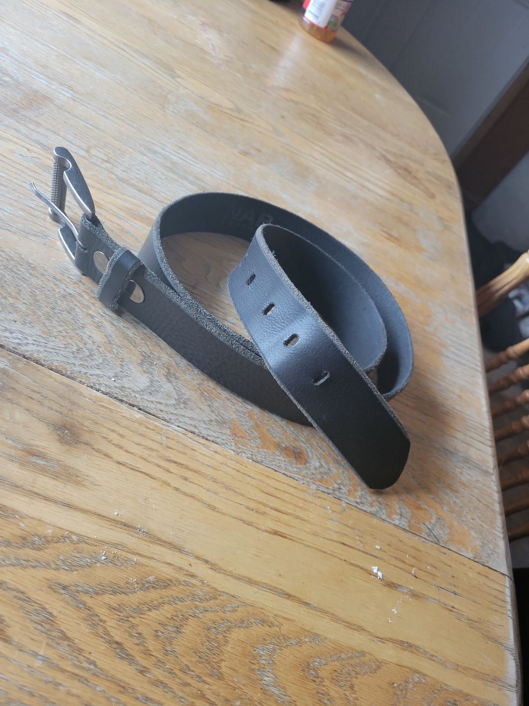 Customer photo review of The Pinnacle Belt - Black 100 % Premium Leather Belt