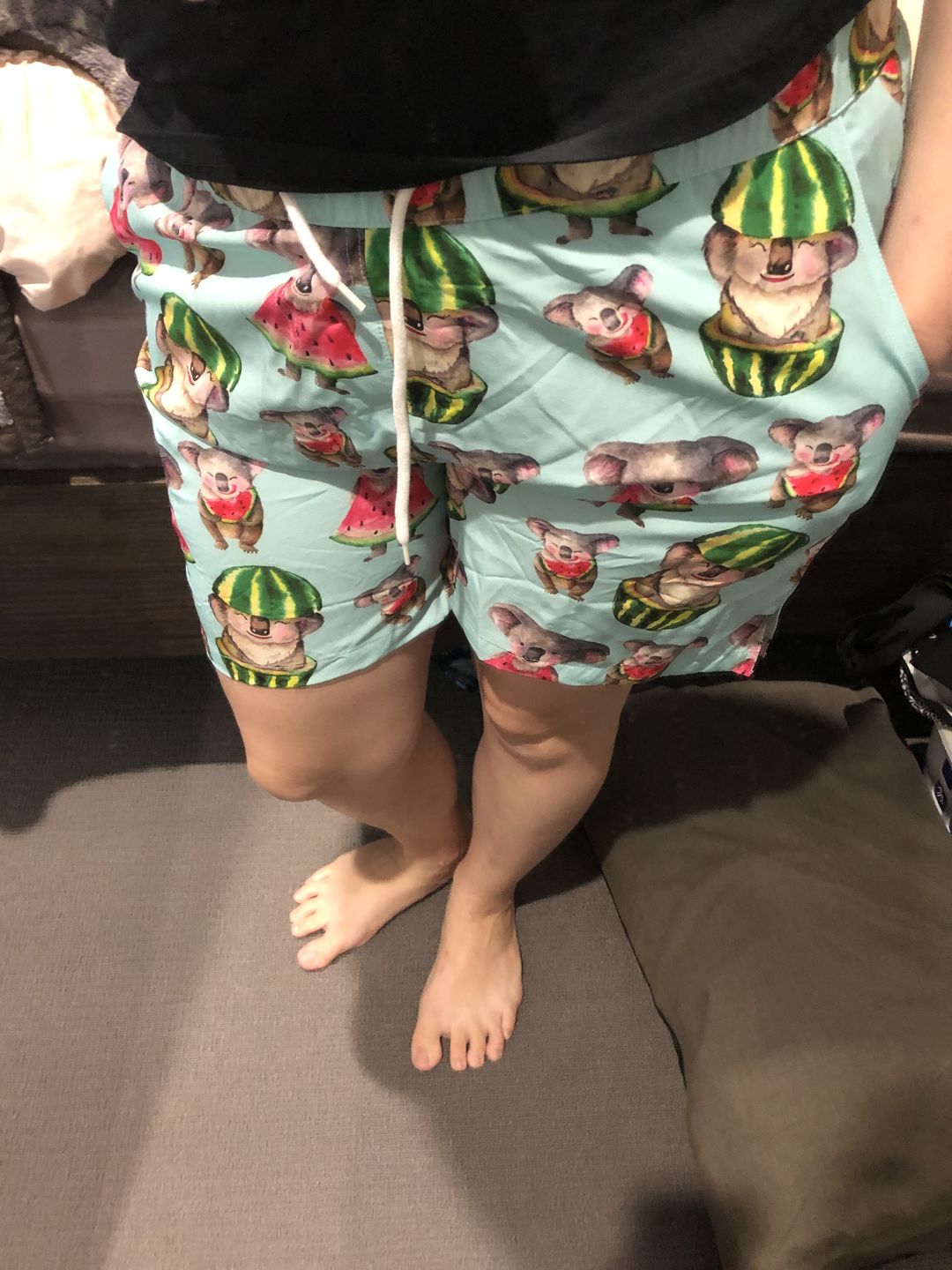 Customer photo review of Watermelon Koalas Men's Boardshorts