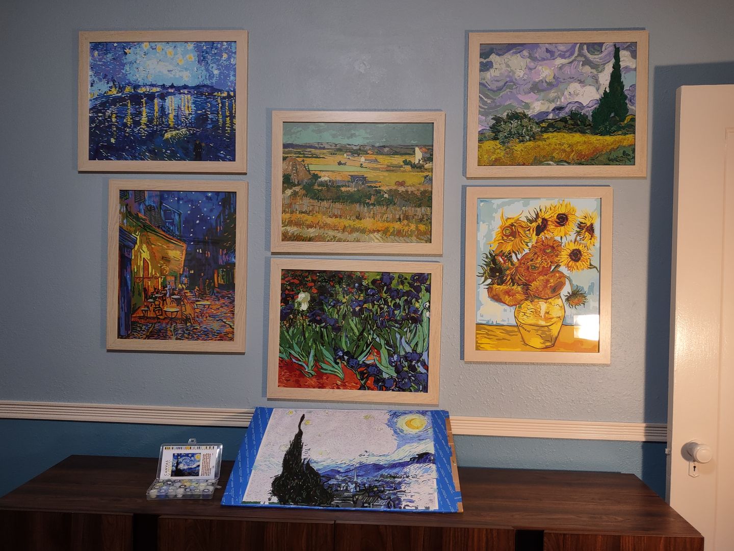 Customer photo review of Starry Night - Paint by Numbers