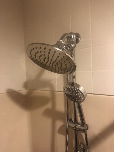Customer photo review of 1-Spray Dual Shower Head Set