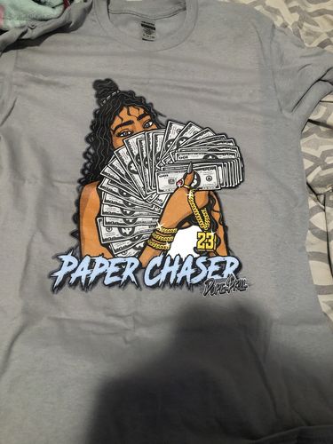 Customer photo review of Jordan 11 Cool Grey DopeSkill Grey T-shirt Paper Chaser Graphic