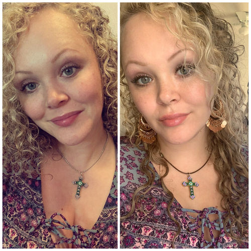 Customer photo review of Curly Ash Blonde