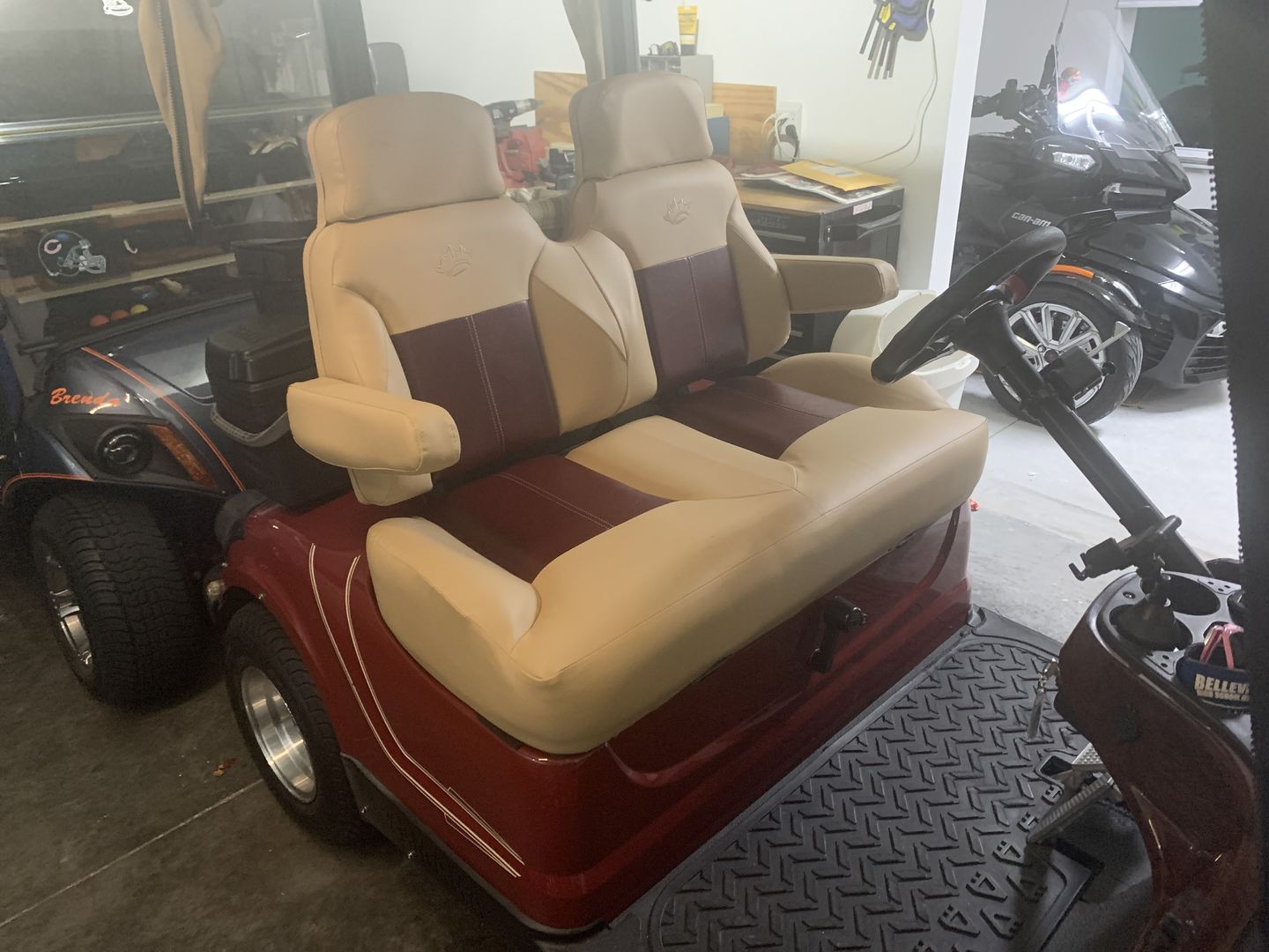 Customer photo review of Suite Seats Villager Touring Edition - Fully Custom Golf Cart Seat Cushions - YAMAHA