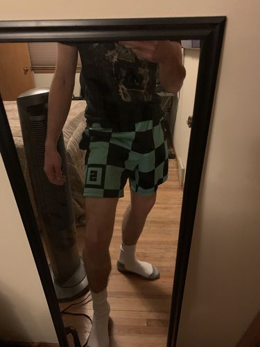 Customer photo review of Anime Mesh Shorts - Green