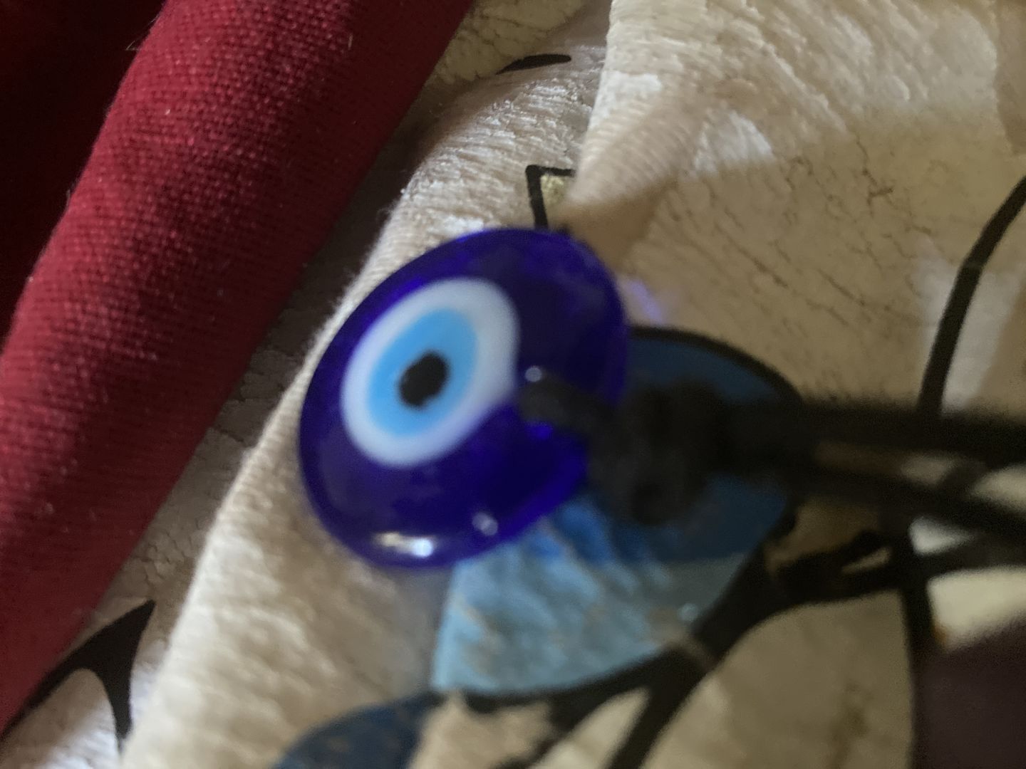 Customer photo review of Glass Evil Eye Good Luck and Protection Necklace