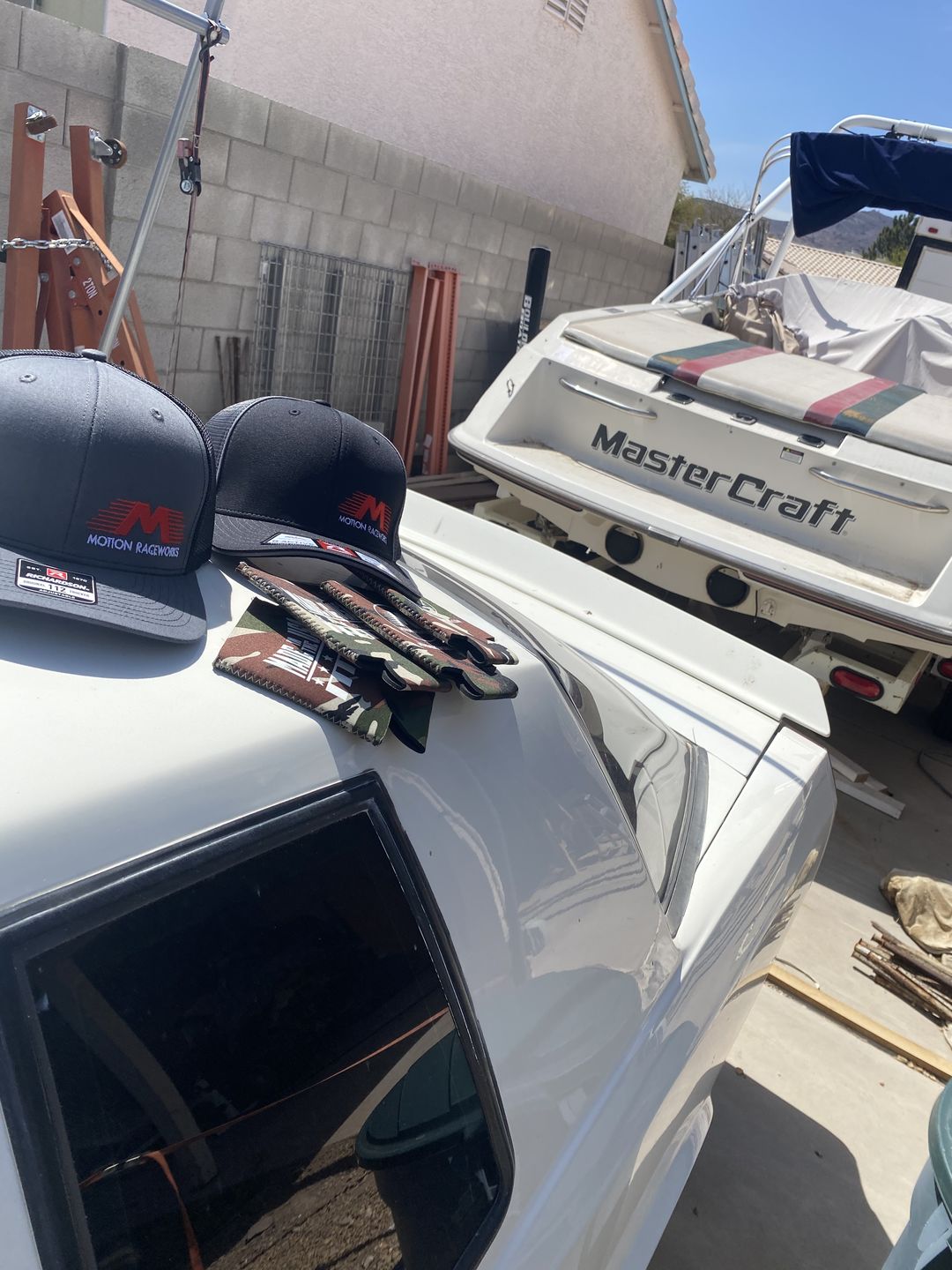 Customer photo review of Black/Grey Motion Raceworks Trucker Snapback Hat (Mesh Back)