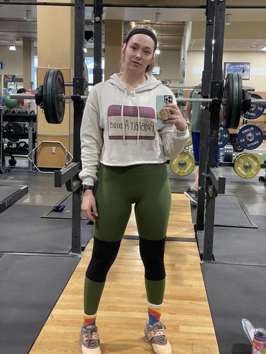 Customer photo review of Hello I'm Probably Anxious (Purple Nametag)