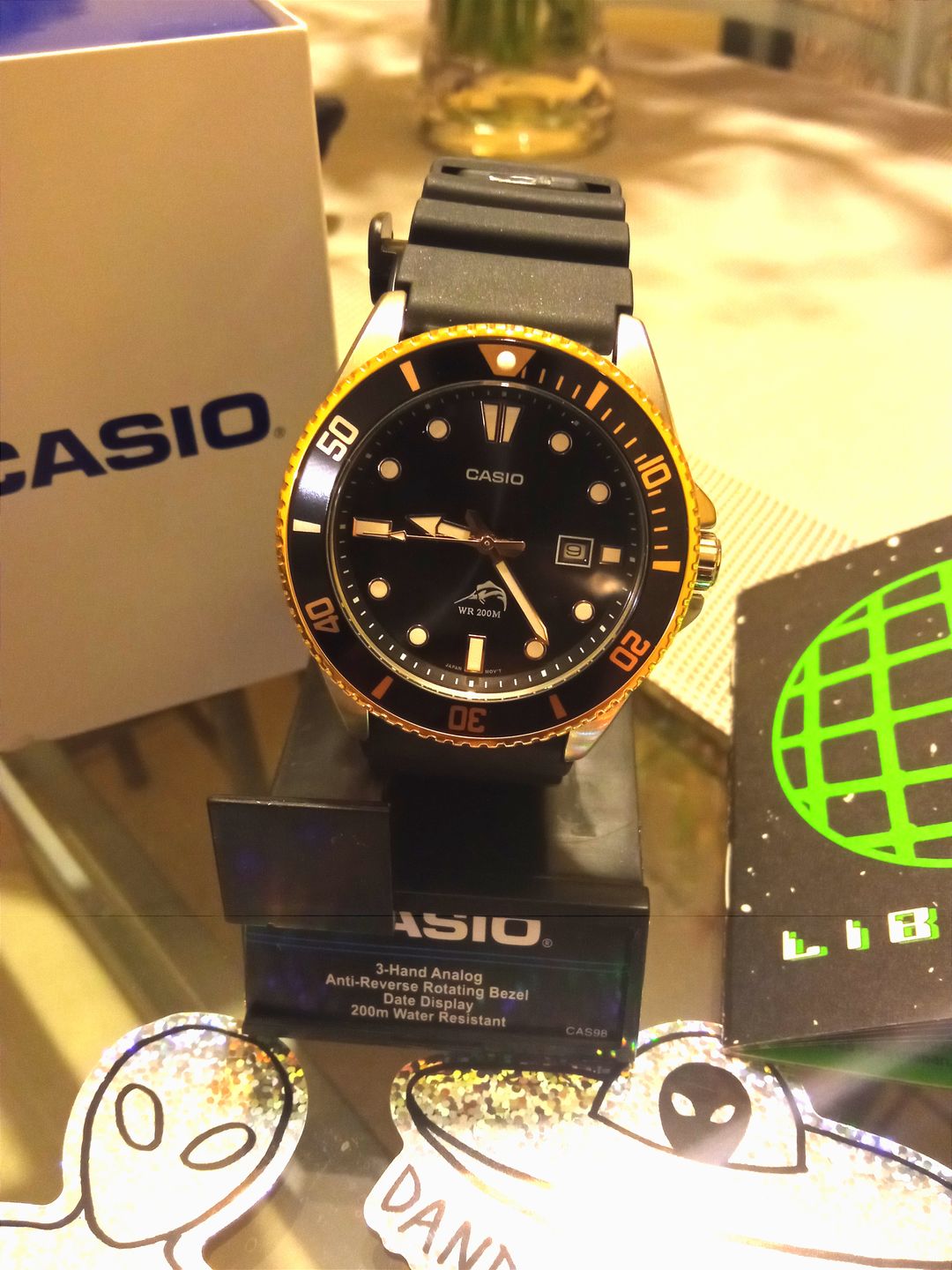 Customer photo review of Reloj Casio Submariner Marlin Duro MDV106G-1AVCF Negro Dorado Buceo