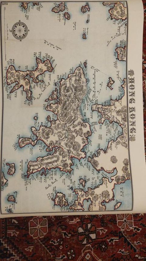 Customer photo review of Old Map of Hong Kong, 1924 by Sung Chun Wa - Central, Kowloon, Causeway, Victoria Harbour, Islands, Mountains, Lamma
