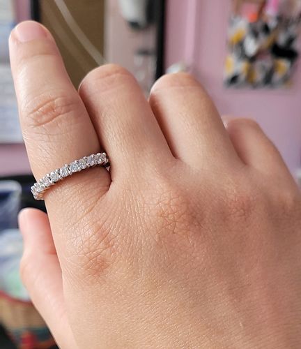 Customer photo review of 3mm Rioja Eternity Ring