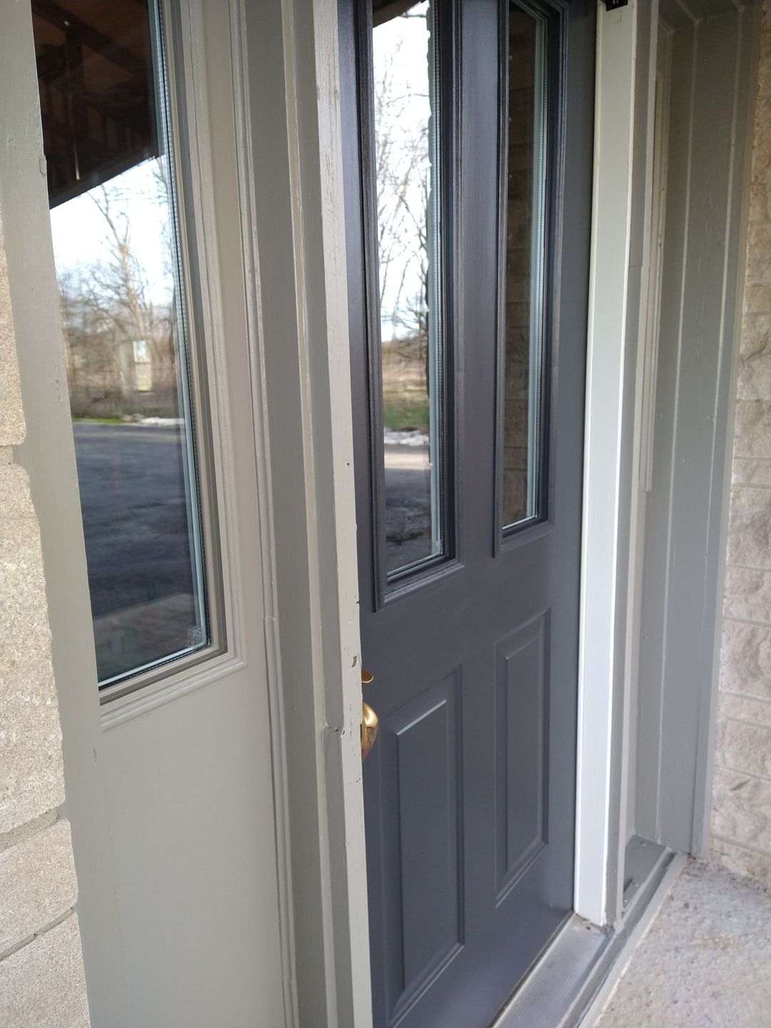 Customer photo review of Clear 1 Lite Glass and Frame Kit (Half Sidelite 8" x 36" Glass Size)