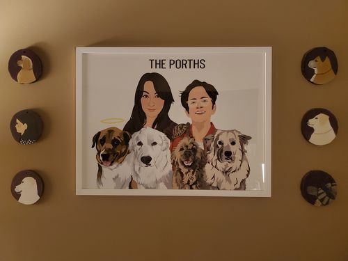 Customer photo review of Custom Framed Family Portrait