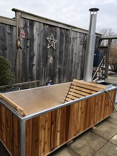 Customer photo review of Wood Burning Hot Tub