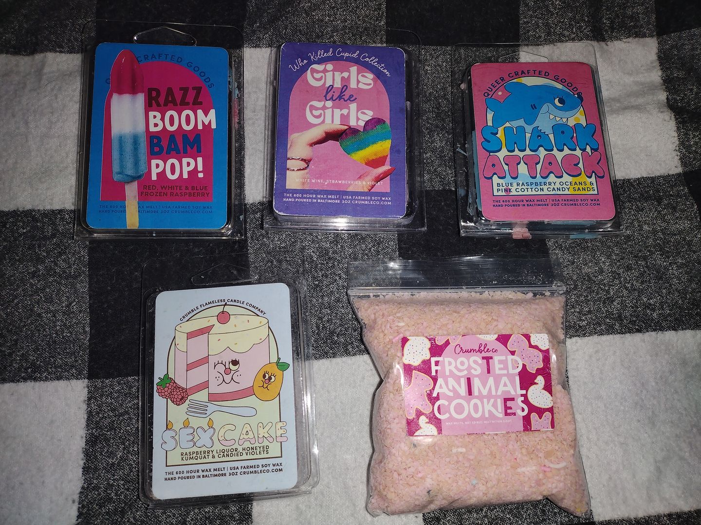 Customer photo review of Razz Boom Bam Pop! Wax Melts