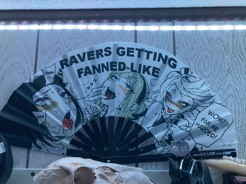 Customer photo review of Getting Fanned at Raves - Hand Fan
