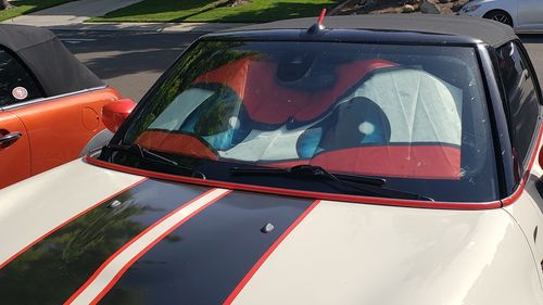 Customer photo review of Red Angry Cartoon Eyes Car Sunshade Custom Car Windshield Accessories