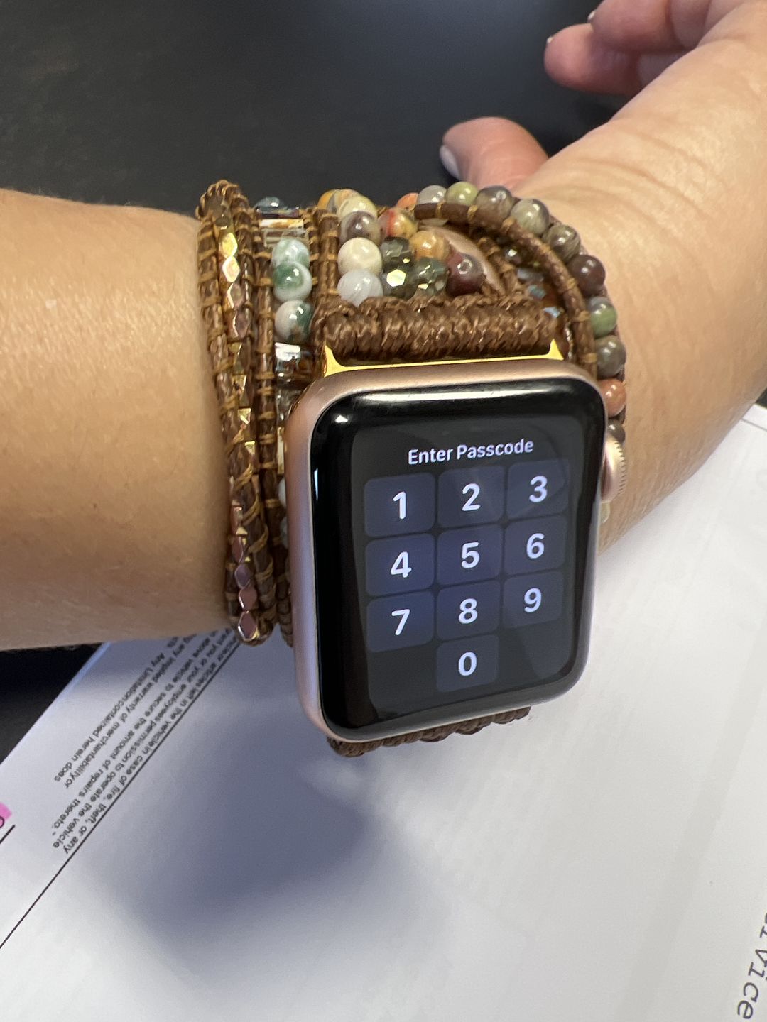 Customer photo review of Moonlight Goddess Apple Watch Strap