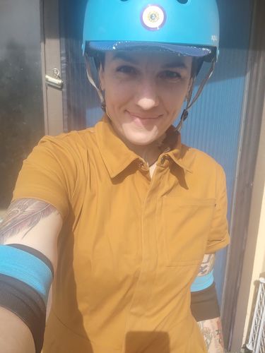 Customer photo review of Pit Crew Jumpsuit Khaki Gold